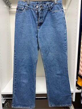 Vintage 90s Bill Blass Perfect Fit High Waisted Mom Jeans – Size 10 – Blue Denim